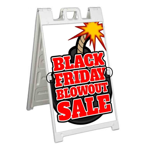 Black Friday Blowout Classic Brown Window Cling CGSignLab 5-Pack 16x16 